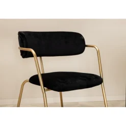 Pelle t Spisebordssæt - Sort og Messing