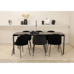 Pelle t Spisebordssæt - Sort