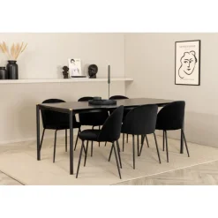 Pelle t Spisebordssæt - Sort