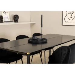 Pelle t Spisebordssæt - Sort