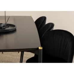 Pelle t Spisebordssæt - Sort