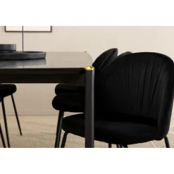 Pelle t Spisebordssæt - Sort