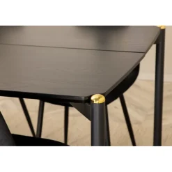 Pelle t Spisebordssæt - Sort