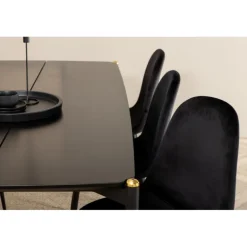 Pelle t Spisebordssæt - Sort