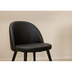 Pelle t Spisebordssæt - Sort og Messing