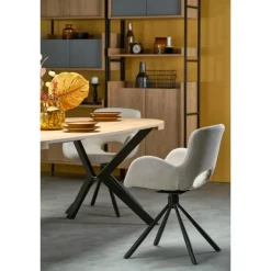 PERONI ovalt Spisebord 100cm kan udvides til 250 - Gylden eg/Sort