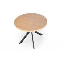 PERONI ovalt Spisebord 100cm kan udvides til 250 - Gylden eg/Sort