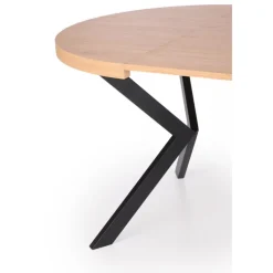 PERONI ovalt Spisebord 100cm kan udvides til 250 - Gylden eg/Sort