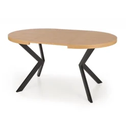 PERONI ovalt Spisebord 100cm kan udvides til 250 - Gylden eg/Sort