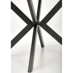 PERONI Spisebord med udtræk, Hvid marmor / Sort