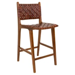 Perugia Counter barstol - Perugia Counter barstol i brun med brunt læder