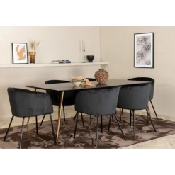 Petra e Spisebordssæt - Sort