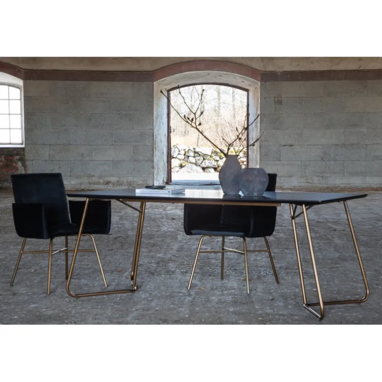 Petra Spisebord - Sort og Kobber