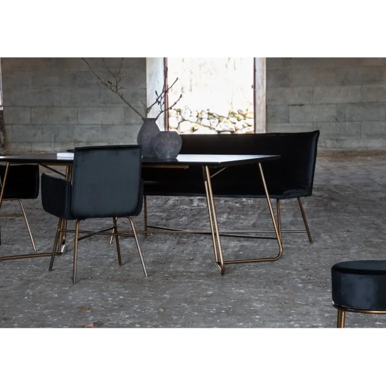 Petra Spisebord - Sort og Kobber