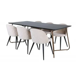 Petra Spisebordssæt - Sort
