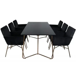 Petra Spisebordssæt - Sort og Kobber