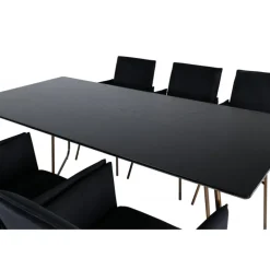 Petra Spisebordssæt - Sort og Kobber