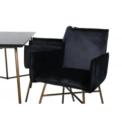 Petra Spisebordssæt - Sort og Kobber