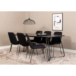 Petra Spisestue Sæt - Sort