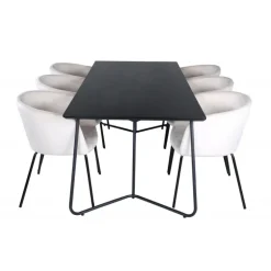 Petra Spisestuesæt - Beige og Sort