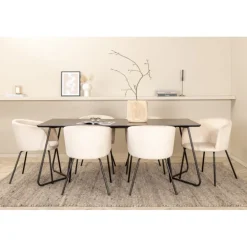Petra Spisestuesæt - Beige og Sort