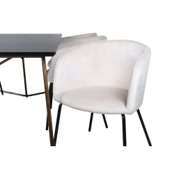 Petra t Spisebordssæt - Beige og Sort