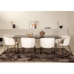 Petra t Spisebordssæt - Beige og Sort