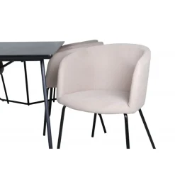 Petra t Spisebordssæt - Beige og Sort