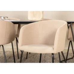 Petra t Spisebordssæt - Beige og Sort