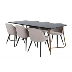 Petra t Spisebordssæt - Beige og Sort