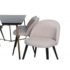 Petra t Spisebordssæt - Beige og Sort