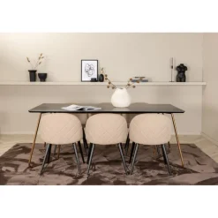 Petra t Spisebordssæt - Beige og Sort