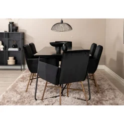 Petra t Spisebordssæt - Sort og Kobber