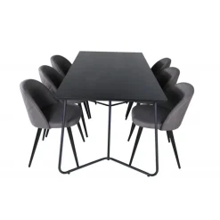 Petra t Spisebordssæt - Sort og Grå