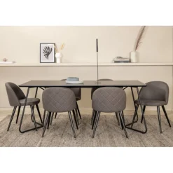 Petra t Spisebordssæt - Sort og Grå