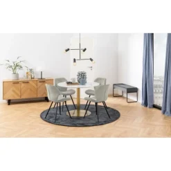 Petri spisebordsstol brun stof