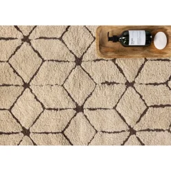 Petrus Tæppe - Mørkebrun og Ivory