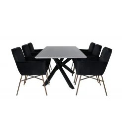 Piazza e Spisebordssæt - Sort og Kobber