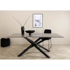 Piazza Spisebord - Sort og Mørkegrå