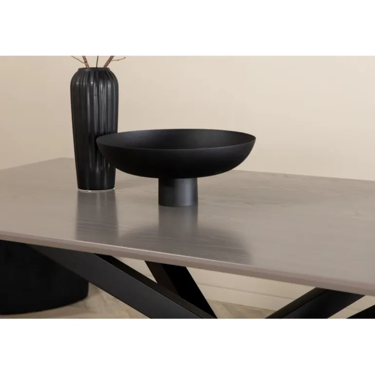 Piazza Spisebord - Sort og Mørkegrå