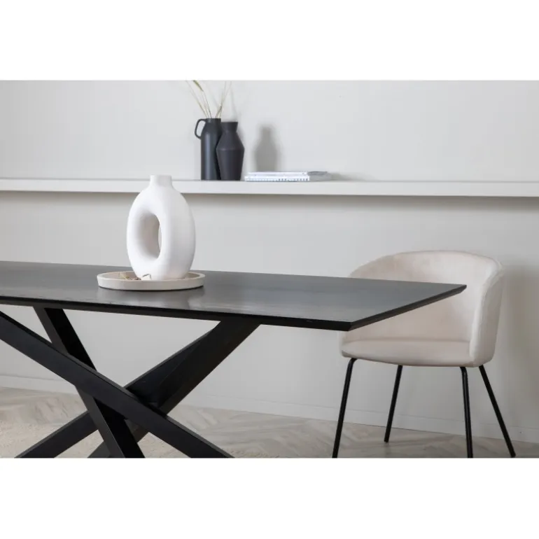 Piazza Spisebord 180cm - Sort