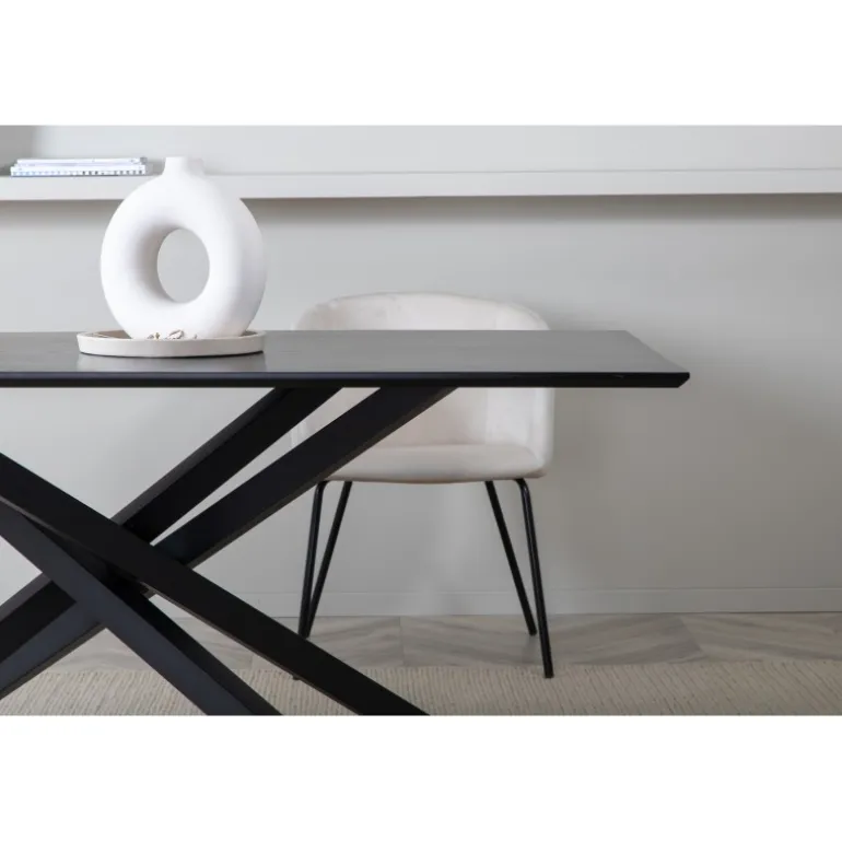 Piazza Spisebord 180cm - Sort