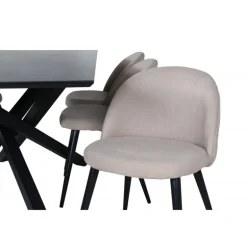 Piazza Spisebordssæt - Beige og Sort