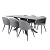Piazza Spisebordssæt - Sort og Grå