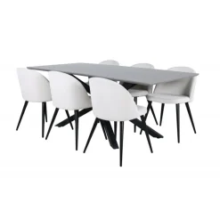 Piazza t Spisebordssæt - Beige og Sort og Grå