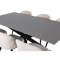 Piazza t Spisebordssæt - Beige og Sort og Grå