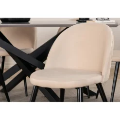 Piazza t Spisebordssæt - Beige og Sort og Grå