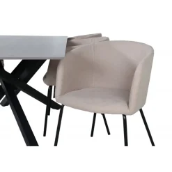 Piazza t Spisebordssæt - Beige og Sort og Grå