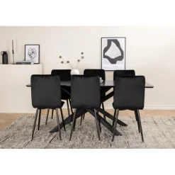 Piazza t Spisebordssæt - Sort