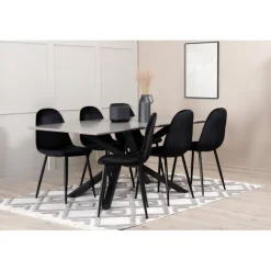 Piazza t Spisebordssæt - Sort